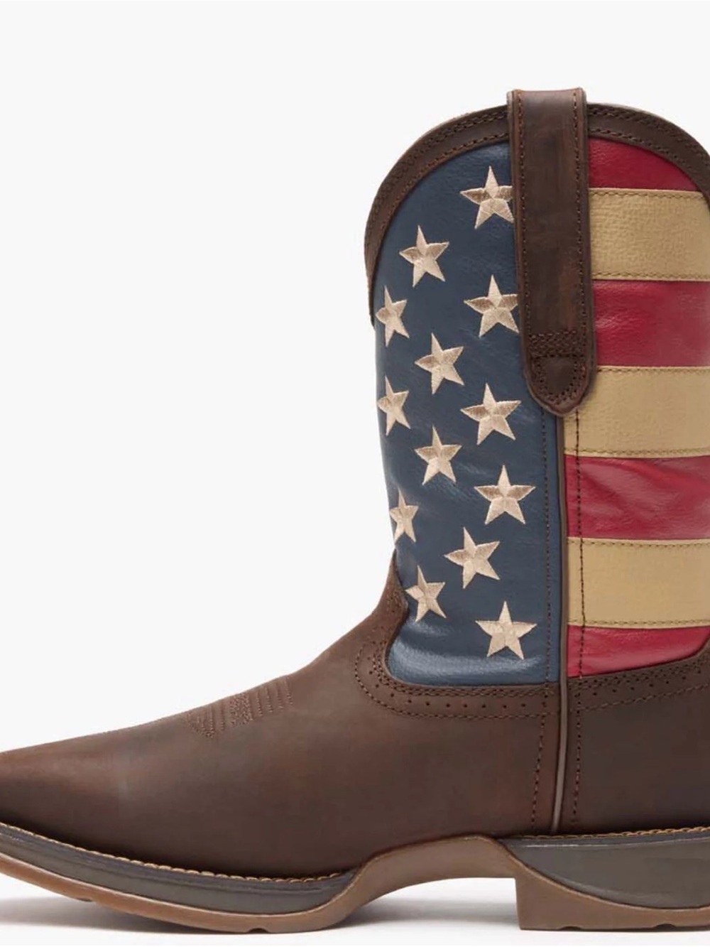 Durango Rebel American Flag Western Work Boots Men’s 10EE Brown Leather DB5554 - Picture 14 of 14